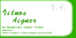 vilmos aigner business card